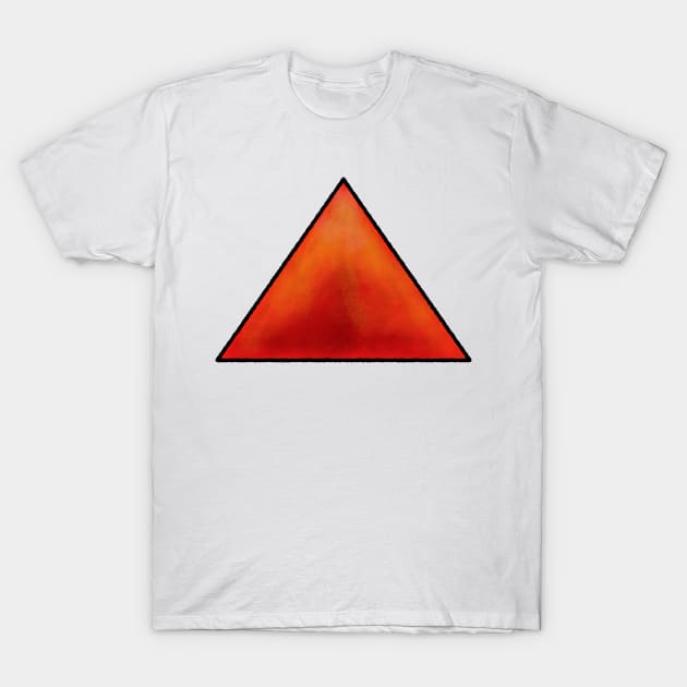 Alchemical Fire Element Sign - Simple T-Shirt by SolarCross